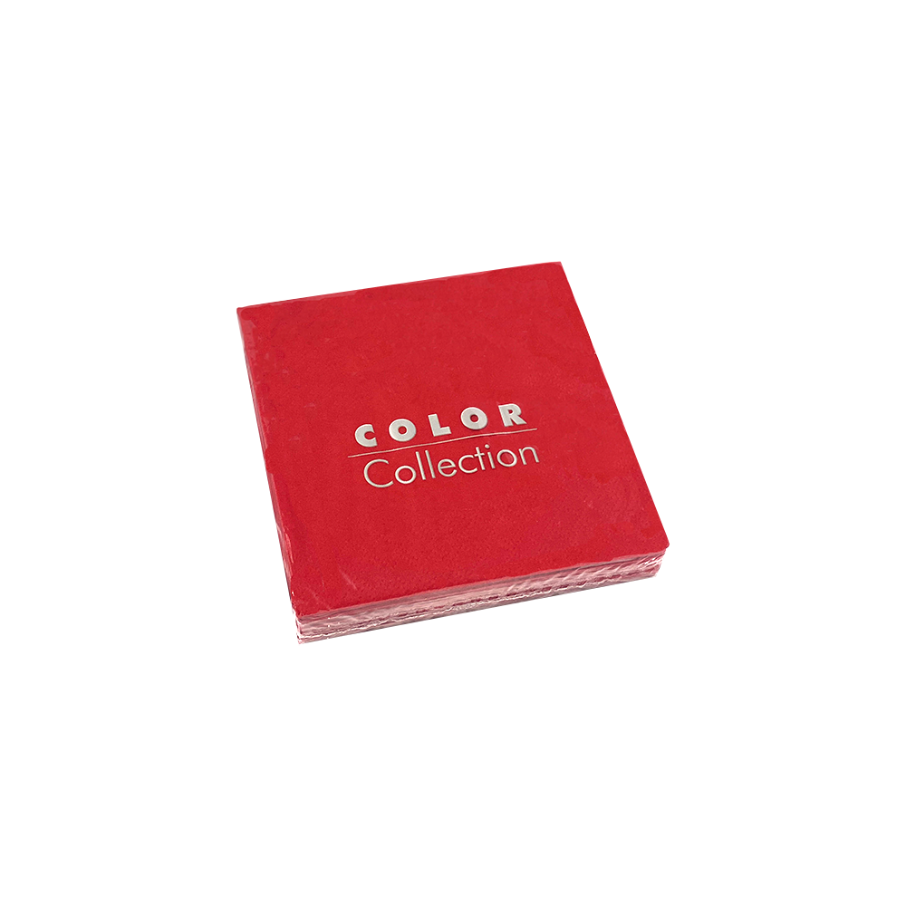 Servilleta de papel cóctel color Rojo 25x25 cm. (20 uds.)